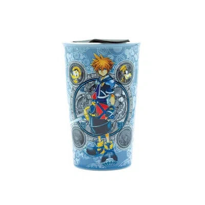 Silver Buffalo Kingdom Hearts 3 Guiding Key 10oz Ceramic Travel Mug In Blue;gray