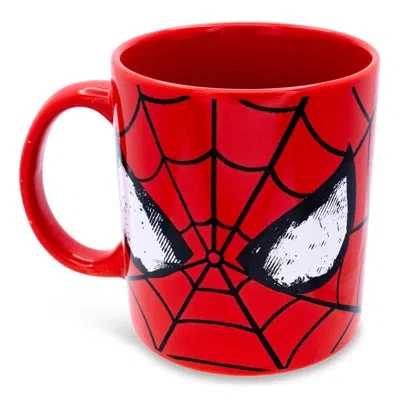 Silver Buffalo Marvel Comics Spider-man Classic Mask Ceramic Mug | Holds 20 Ounces In Black;red