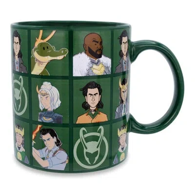 Silver Buffalo Marvel Studios Loki "glorious Purpose" Ceramic Mug | Holds 20 Ounces In White;green