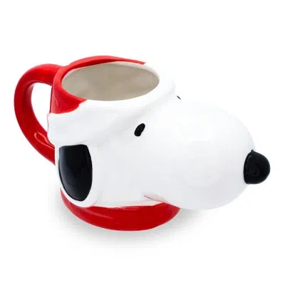 Silver Buffalo Peanuts Snoopy Christmas 3d Sculpted Ceramic Mug | Holds 20 Ounces In White;red