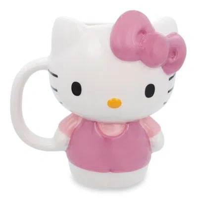 Silver Buffalo Sanrio Hello Kitty 3d Sculpted Ceramic Mug | Holds 20 Ounces In White;pink
