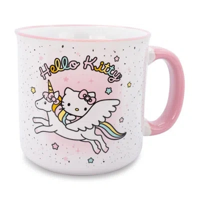 Silver Buffalo Sanrio Hello Kitty Unicorn Star Ceramic Camper Mug | Holds 20 Ounces In Pink
