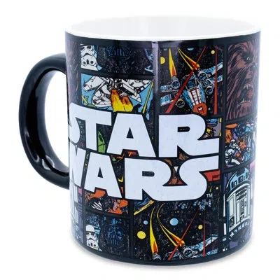 Silver Buffalo Star Wars Allover Comic Print Ceramic Mug | Holds 20 Ounces In Black;white