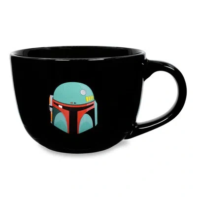 Silver Buffalo Star Wars: The Mandalorian Boba Fett Ceramic Soup Mug | Holds 24 Ounces In Blue;black;red