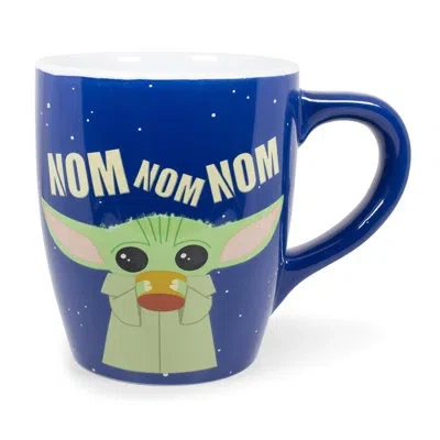 Silver Buffalo Star Wars: The Mandalorian The Child "nom Nom Nom" Ceramic Mug | Holds 25 Ounces In Blue;green
