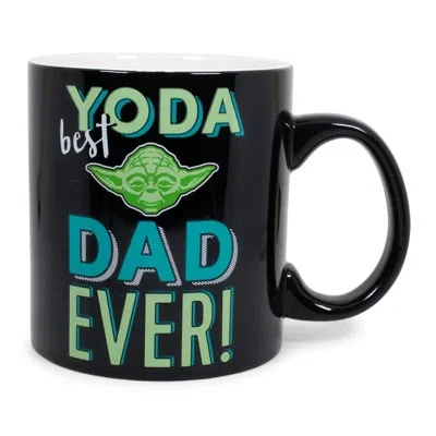 Silver Buffalo Star Wars "yoda Best Dad Ever" Ceramic Mug | Holds 20 Ounces | Toynk Exclusive In Blue;black