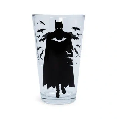 Silver Buffalo The Batman 16 Oz. Pint Glass In Black
