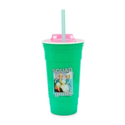 Silver Buffalo The Golden Girls 32 Oz. Insulated Tumbler With Straw In Green