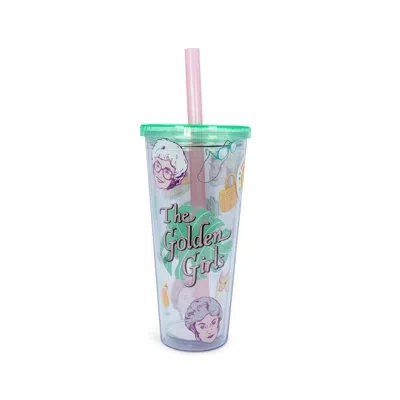 Silver Buffalo The Golden Girls Carnival Cup With Lid And Straw | 24 Ounces In Blue;red;pink