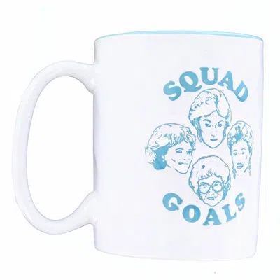 Silver Buffalo The Golden Girls Squad Goals 15 Ounce Pottery Ceramic Mug In Blue;white