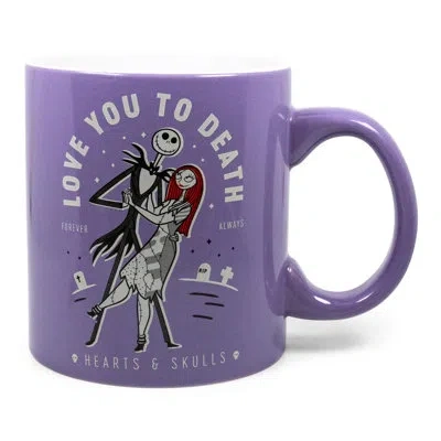 Silver Buffalo The Nightmare Before Christmas "love You To Death" Ceramic Mug | Holds 20 Ounces In Black;white;purple