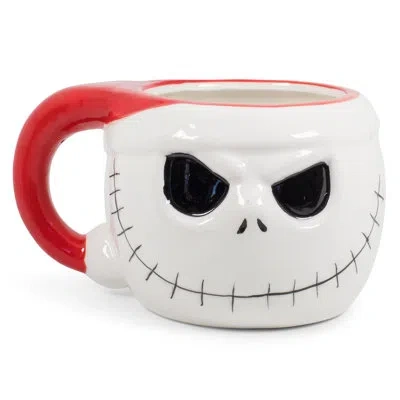 Silver Buffalo The Nightmare Before Christmas Santa Jack Skellington 3d Coffee Mug | 20 Ounces In Black;white
