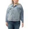 Silver Jeans Co. Plus Size Denim Trucker Jacket In Indigo
