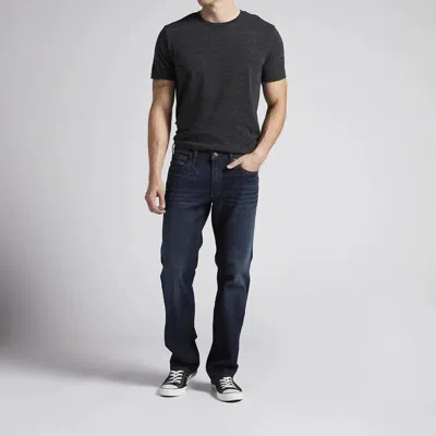 Silver Jeans Co. Allan Slim Fit Straight Leg Jeans In Dark Blue In Black