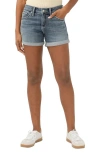 Silver Jeans Co. Women's Mid-rise Boyfriend Denim Shorts In Blue