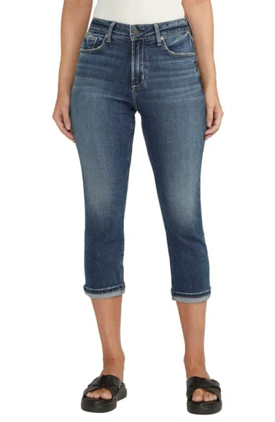 Silver Jeans Co. Avery Crop Jeans In Indigo