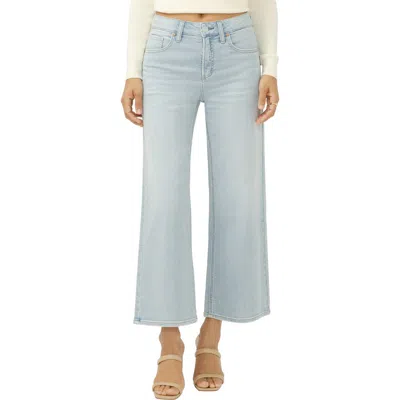 Silver Jeans Co. Avery Crop Wide Leg Jeans In Blue