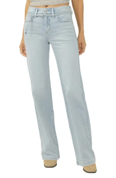 Silver Jeans Co. Avery Curvy Fit Belted Trouser Jeans In Blue