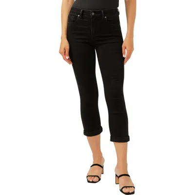 Silver Jeans Co. Avery Curvy High Waist Capri Jeans In Black