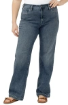 Silver Jeans Co. Avery Curvy High Waist Wide Leg Trouser Jeans In Blue
