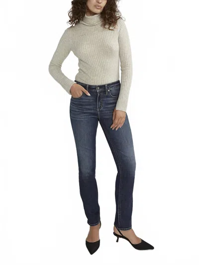 Silver Jeans Co. Avery High Rise Straight Leg Jeans In Indigo In Blue