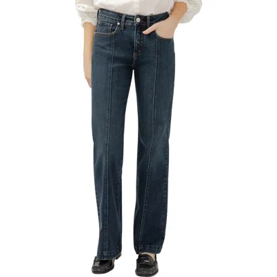 Silver Jeans Co. Avery High Waist Front Seam Straight Leg Jeans In Animal Print