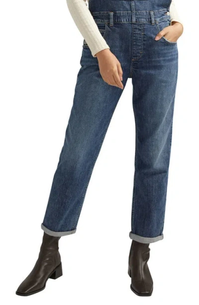 Silver Jeans Co. Baggy Denim Overalls In Indigo