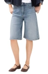Silver Jeans Co. Be Easy High Waist Long Denim Shorts