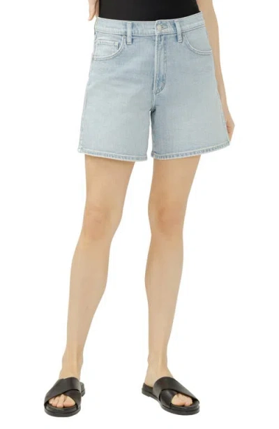 Silver Jeans Co. Be Easy Mid Thigh Denim Shorts In Blue