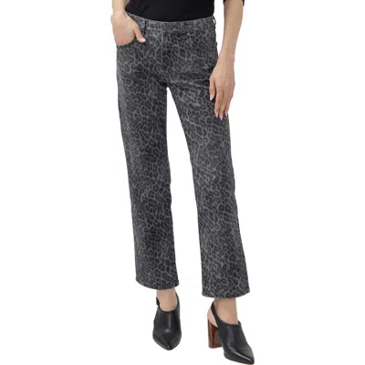Silver Jeans Co. Chelsea Leopard Print Boyfriend Jeans In Gray