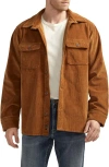 Silver Jeans Co. Corduroy Shacket In Tobacco Brown