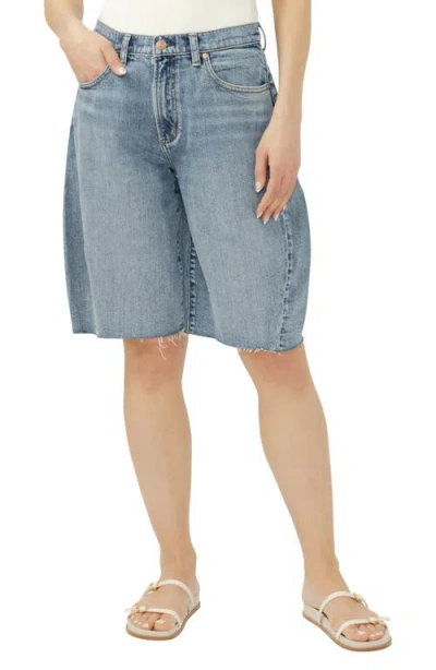 Silver Jeans Co. Curve Bermuda Denim Shorts In Blue