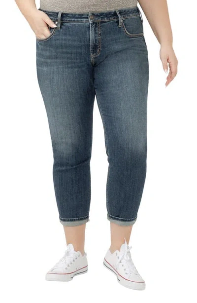 Silver Jeans Co. Curvy Mid Rise Ankle Boyfriend Jeans