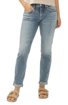 Silver Jeans Co. Curvy Mid Rise Boyfriend Jeans In Indigo