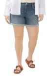 Silver Jeans Co. Plus Size Suki Faded Denim Shorts In Blue
