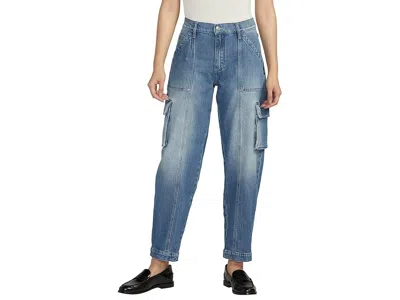 Silver Jeans Co. Denim High-rise Cargo Pants L28380acs251 In Purple