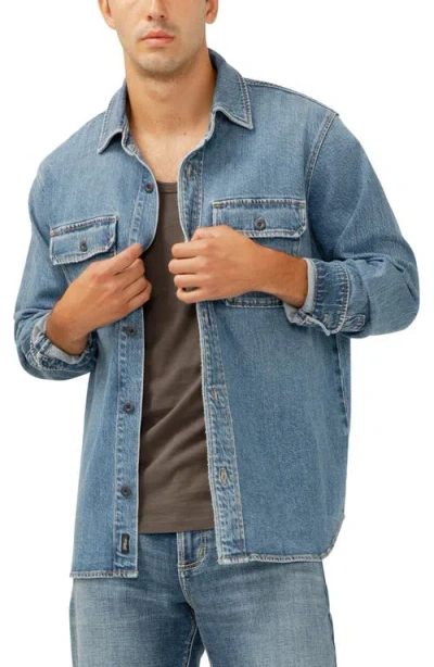 Silver Jeans Co. Denim Shirt Jacket In Indigo