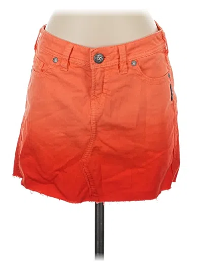 Silver Jeans Co. Denim Skirt In Orange