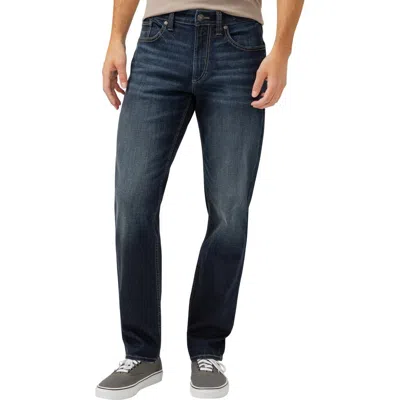 Silver Jeans Co. Eddie Athletic Fit Tapered Jeans In Indigo