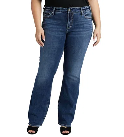 Silver Jeans Co. Elyse Curvy Fit Jean In Dark Wash In Blue