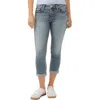 Silver Jeans Co. Elyse Curvy Mid Rise Capri Jeans In Indigo