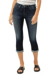 Silver Jeans Co. Elyse Curvy Mid Rise Capri Jeans In Indigo