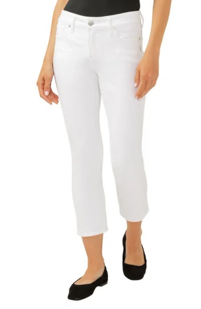 Silver Jeans Co. Elyse Curvy Mid Rise Capri Jeans In White