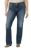 Silver Jeans Co. Elyse Mid Rise Bootcut Jeans In Blue