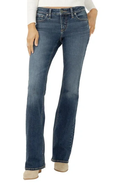 Silver Jeans Co. Elyse Mid Rise Bootcut Jeans In Blue