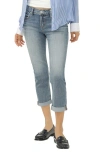 Silver Jeans Co. Elyse Slim Capri Jeans In Blue