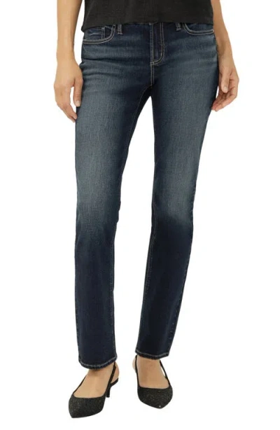 Silver Jeans Co. Elyse Straight Leg Jeans In Black