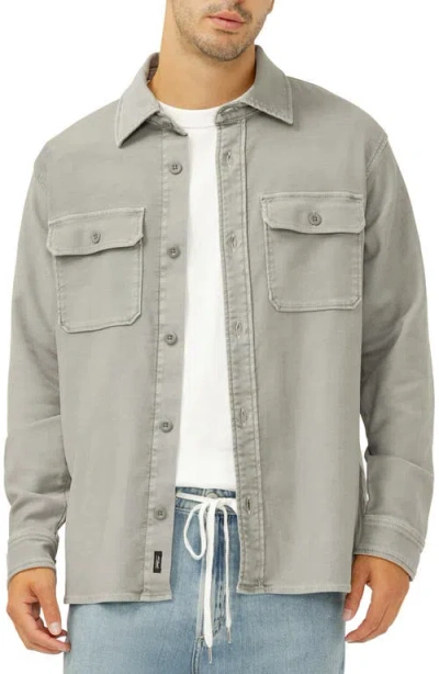 Silver Jeans Co. Field Cotton Blend Button-up Shirt Jacket In Gray
