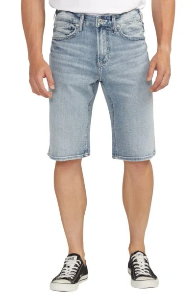 Silver Jeans Co. Gordie Relaxed Fit Stretch Denim Shorts In Indigo