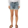 Silver Jeans Co. High Waist Relaxed Denim Boyfriend Shorts In Indigo